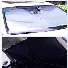 plegable de coche Sombrilla Paraguas , delantero Parasol para parabrisas , con protección UV , plegable , con de coche ventana sol , verano Herramienta - Plateado - Ver 2