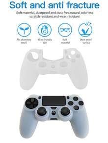 1 个 PS4 控制器盖 + 8 个操纵杆盖套装，防滑、防汗、防刮擦全面保护，增强游戏体验和操作感 - 無色 - 查看 2