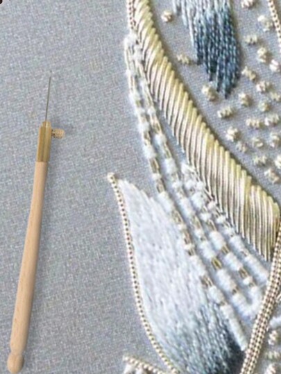 เข็มถัก Crochet ตราฝรั่งเศส (ปลายถักลูกไม้เปลี่ยนได้ 3 อัน), เครื่องมือปักลูกปัดแบบฝรั่งเศส