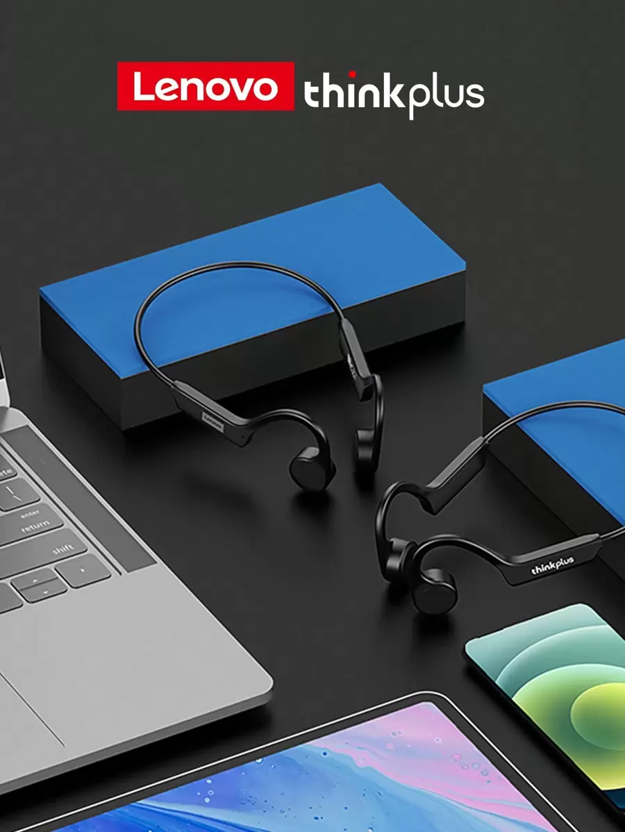 Lenovo 聯想X4骨傳導耳機領運動耳機防水藍牙耳機帶麥克風耳掛真正無綫立體聲高保真立體聲 - 黑色 - 查看 1