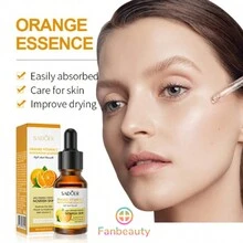 2 Pieces SADOER Vitamin C Facial Serum With Orange Extract, Vitamin C Whitening Essence, Organic Anti-Aging, Moisturizing, Orange, Serum, FOR ALL SKIN TYPES, 2PCS - 橘色 - 查看 2