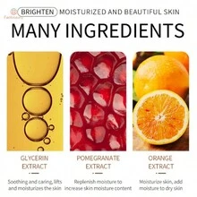 2 Pieces SADOER Vitamin C Facial Serum With Orange Extract, Vitamin C Whitening Essence, Organic Anti-Aging, Moisturizing, Orange, Serum, FOR ALL SKIN TYPES, 2PCS - 橘色 - 查看 4