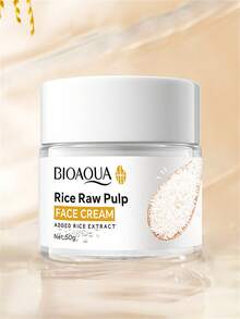 BIOAOUA Rice Facial Cream, Refreshing Texture Moisturizing Rice Facial Cream Deeply Nourishes The Skin And Is Widely Used To Lighten Skin Imperfections And Discolorations - Blanc - Voir 8