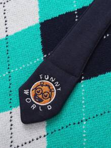 Annil Áo len cổ tròn cotton dài tay thời trang mùa đông cho bé trai màu xanh lá cây - màu xanh lá - Xem 4