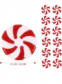 10/20/30入組糖果拐棍聖誕樹裝飾-塑料圣誕拐棍裝飾品，適用於聖誕樹裝飾糖果棒手工藝聖誕派對用品 - 紅白色 - 查看 3