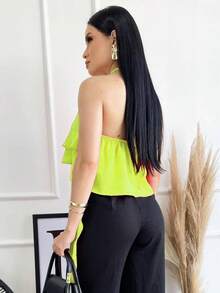 Women Tops - 青檸色 - 查看 2