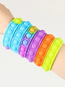 壓力緩解玩具-多彩泡泡點按軟手帶,可以擠按凹陷的遊戲-男孩和女孩的有趣感官體驗! - 彩色 - 查看 2