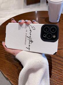 1 件字母和标语仿皮手机壳，柔软，适用于苹果，防水防震防摔防刮 - 彩色 - 查看 3