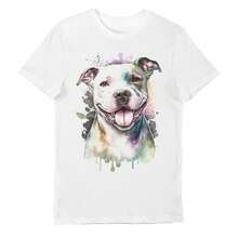Pit Bull Colors Dog Animals Lady T-Shirt - White - View 2