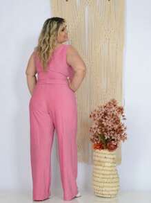 MACACÃO ESTRELA PLUS SIZE MALHA LUREX MEGA ESTILOSO