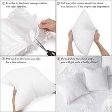 26x26 Inches Throw Pillow Inserts Set of 2, White Polyester Indoor Decorative Euro Pillow Inserts, Square Form Pillow Stuffer for Bed Couch Car - 均碼 - 查看 7