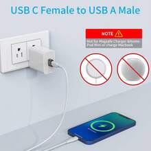 5入組usb C女轉usb A公轉換器,type C轉usb A充電器轉換器,支援蘋果手錶系列7 Se,iphone 11 12 13 14 Pro Max,三星galaxy S22 S21 S20,google Pixel 6 5 4 3 Xl,ipad Pro - 黑色+銀色+金色+紅色+粉紅色 - 查看 2