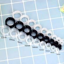 6pcs Ultra Thin Silicone Ear Tunnels Skin Flexible Flesh Tunnel Expander Stretching Gauge Earlets Plug Gauges Kit for Men Women Same Sizes 6G-25mm - mixed style - View 14