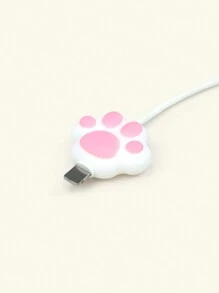 貓爪形狀數據線保護頭 - 粉色 - 查看 1