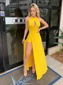 Women Dresses - Yellow - View 1