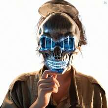 Máscara Luz Led La Purga Halloween Purga Miedo Decoración - Multicolor - Ver 1