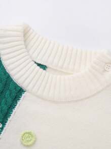 Annil 男童冬季時尚休閒保暖中高領毛衣 白色 - 白色 - 查看 5