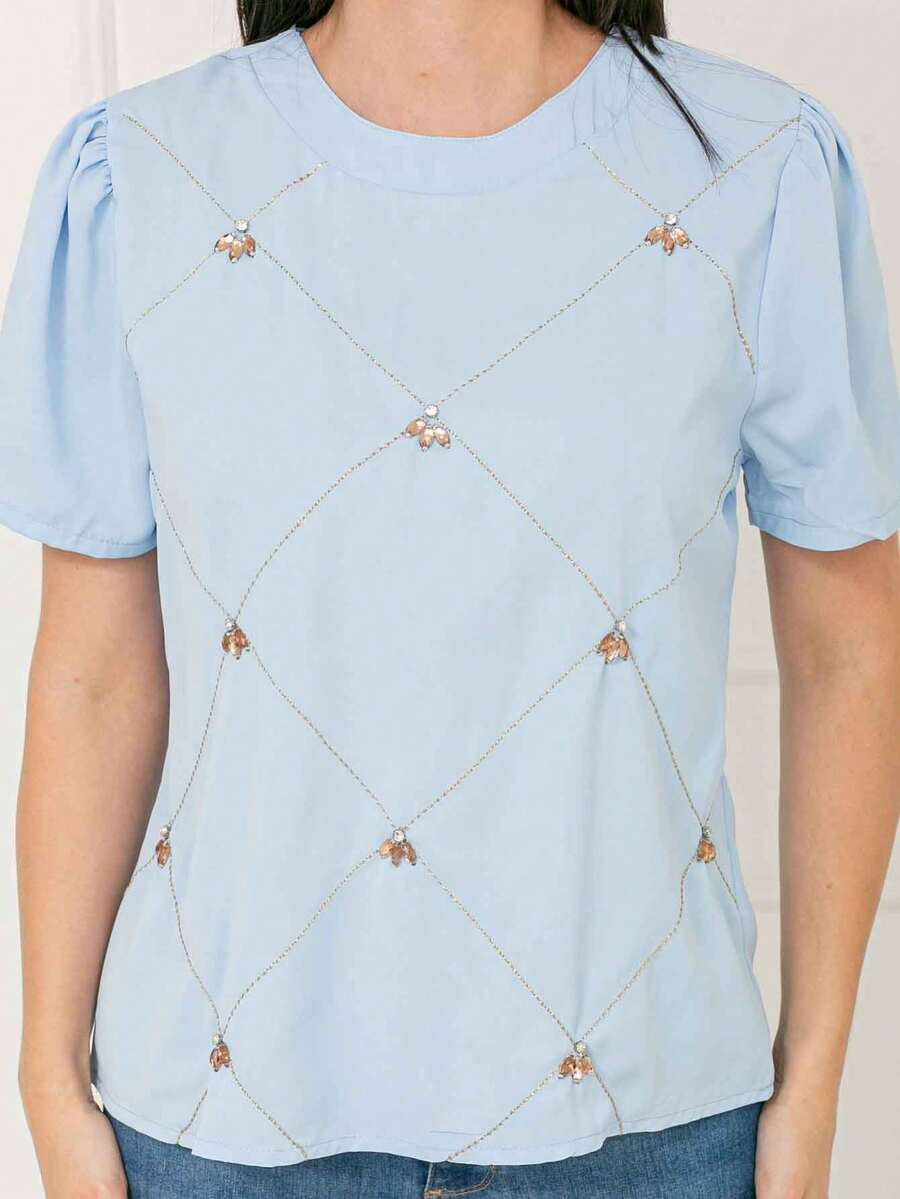 Women Tops - 藍色 - 查看 1