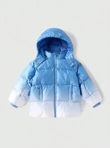 Annil 男童冬季保暖加厚休闲中长款羽绒服蓝色