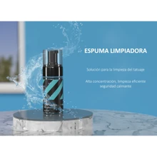 Espuma Limpiadora OUO Tattoo Foam 120ml Espuma para Tatuajes, Espuma para Limpiar durante Proceso Tatuaje - Negro - Ver 1