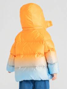 Annil Boys' Winter Warm And Thick Casual Mid Length Down Jacket Orange