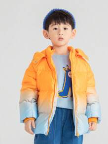 Annil Boys' Winter Warm And Thick Casual Mid Length Down Jacket Orange