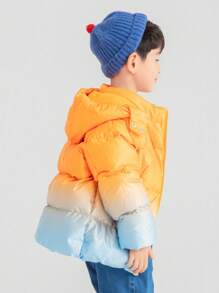 Annil Boys' Winter Warm And Thick Casual Mid Length Down Jacket Orange