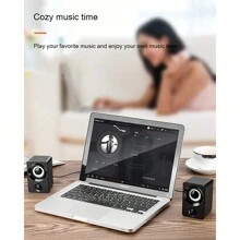 Bocinas Para Pc Altavoz Multimedia Portátil Subwoofer - Negro - Ver 8