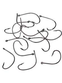 PRO BEROS Proberos 50入組高碳鋼魚鉤,附贈收納盒,高強度與耐腐蝕的高碳鋼鉤 - 黑色 - 查看 6