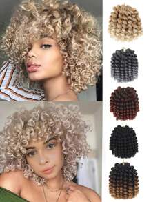 8 英寸 20 根魔杖捲曲鉤針頭髮牙買加彈性鉤針頭髮短捲髮辮子頭髮捲曲鉤針頭髮