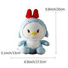 Búp bê nhồi bông hình vịt cao 35 cm - Nhân vật hoạt hình kinh điển, búp bê nhồi bông mềm mại, gối ôm và đồ chơi an ủi cho trẻ em (Vịt Daisy) - Màu xanh nhạt - Xem 10