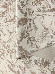 1 Miếng Số In Độ Nét Cao Nhiệt đới Thực vật Trang trí Cửa sổ Rèm , Chống bụi Retro Hoa Chặn ánh sáng Thiết kế - Màu be - Xem 2