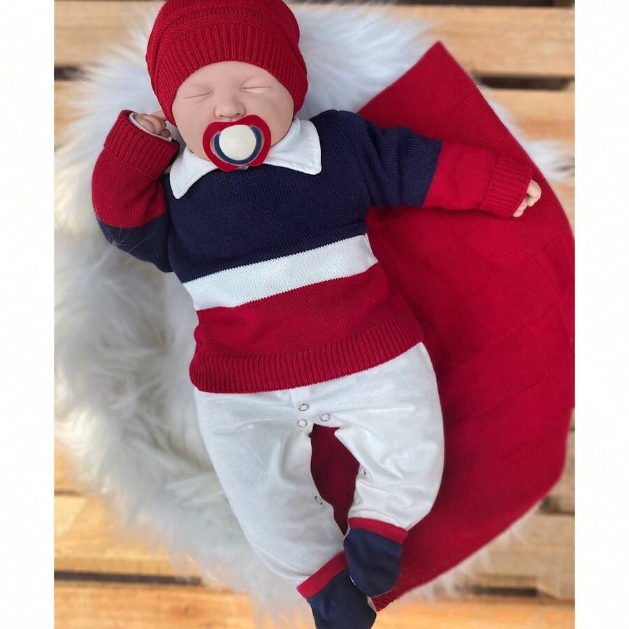 Nika Baby Baby Boys Jumpsuits - 紅色 - 查看 1