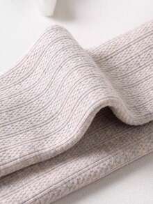 1pc Girls' Thickened Thermal Lined Leggings, Children's Tights For Autumn And Winter - Khaki - View 4