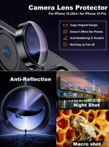 3pcs Camera Lens Protector Film For IPhone 17, 16e, 16 Pro Max/16 Pro/16/16 Plus/15 Pro Max/15 Pro/15/15 Plus/14 Pro Max/14/14 Pro/14 Plus/13 Pro Max/13/12/11