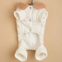 Fashionable Pet Four-legged Coat, Thick Windproof Warm Knitted Jacket With Teddy Dog Fur Collar, For Cats And Dogs Winter Clothing - Green - View 8