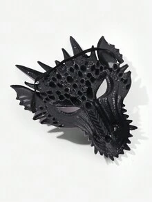 1pc Universal Purple Pp Decorated Creative And Novel Halloween Dragon Mask Accessory For Halloween Party - Purple - View 3