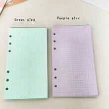 A6 40 Hojas Papel De Recarga, Papel De Encuadernación De 6 Orificios, Piezas De Cuaderno De Planificador Semanal / En Blanco