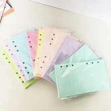 A6 40 Hojas Papel De Recarga, Papel De Encuadernación De 6 Orificios, Piezas De Cuaderno De Planificador Semanal / En Blanco