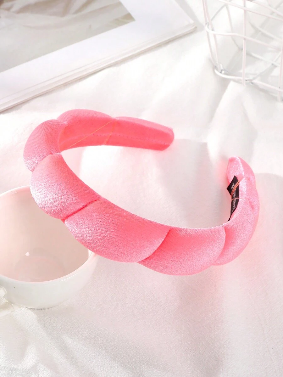 素色寬髮箍 - 淺粉色 - 查看 1