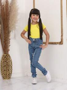 Young Girls Jeans - 淺藍色 - 查看 9