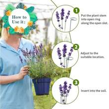 5pcs, Potted Plant Support Rack / Flower Vegetable Vine Climbing Bracket / Balcony Creative Decorative Rack, Plant Fixed Rod Fixed Gardening Flower Plant Branch Dry Fixed Material Fiberglass Rod Rod Bonsai Support Rod Flower Vine - Army Green - View 7