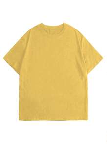 Men T-Shirts - 黃色 - 查看 2