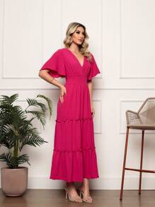 Women Dresses - Hot Pink - View 4