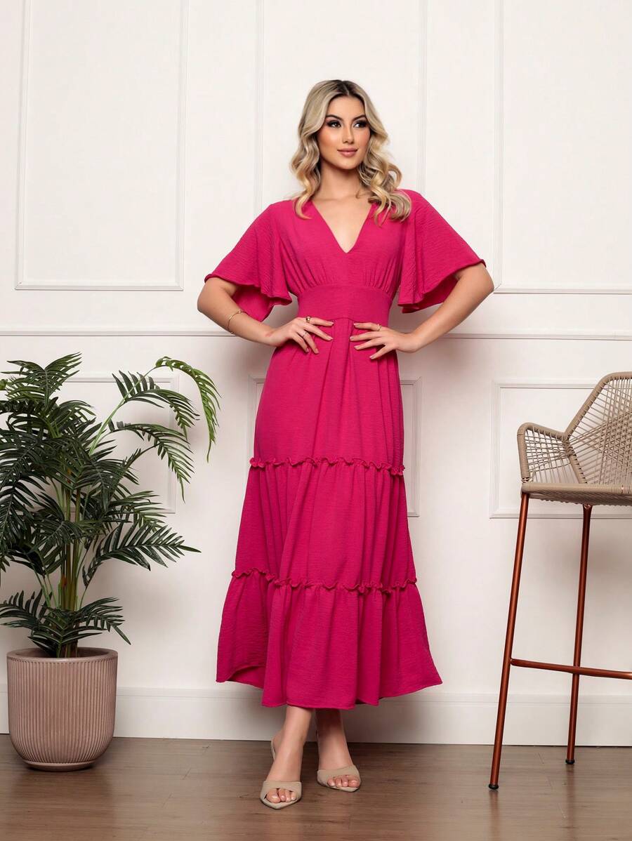 Women Dresses - Hot Pink - View 1