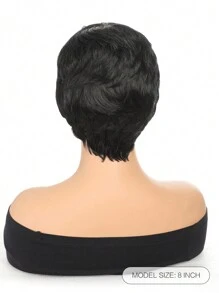 wigs for women, Black short wigs, suitable for daily wear, easy to wear, synthetic fiber