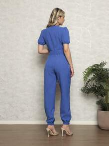 Women Jumpsuits - Royal Blue - View 2