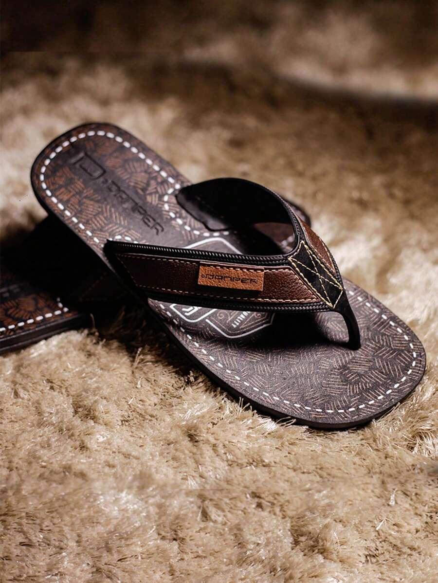 Men Flip Flops & Slides - Rust Brown - View 1