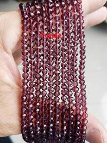 批發10串（1200+顆）閃亮4mm玻璃珠/假日珠/奧地利玻璃珠/圓形玻璃珠/水晶間隔珠，適用於手鍊/項鍊/腳鍊/耳環首飾製作/ DIY散珠/婚禮裝飾/聖誕樹裝飾/假日裝飾/房間裝飾 - 彩色 - 查看 8