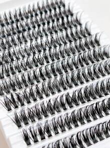 Extensiones de pestañas DIY 120 grupos de pestañas manga volumen individual Extensiones de pestañas individuales Grupos de pestañas DIY para usar en casa, Grupos de pestañas, Pestañas individuales, Pestañas, Pestañas postizas